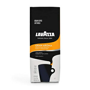 Lavazza Gran Aroma 挽いたコーヒーブレンド、ライトロースト、12 オンスバッグ (6 パック) 本格的なイタリア製、バリューパック、イタリアでブレンドおよび焙煎、ドライフルーツの香りを持つ豊かな風味 Lavazza Gran Aroma Ground Coffee Blend, Light Ro