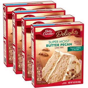 Betty Crocker スーパーモイストケーキ、バターピーカン、15.25オンス (4個パック) Betty Crocker Supermoist Cake, Butter Pecan, 15.25-Ounce (Pack of 4)