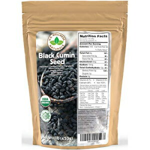 ブラッククミンシード 1ポンド (16オンス) (ナイジェラ・サティバ): 100% USDA認定オーガニックバルクエジプトブラックキャラウェイ - 別名カロンジ、US Wellness Naturals Black Cumin Seed 1lb (16Oz) (Nigella Sativa): 100% USDA Certifi