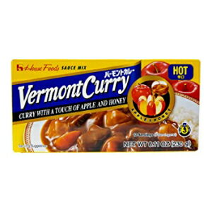 8.1 Ounce (Pack of 1), Hot, House Foods, Vermont Curry with A Touch of Apple and Honey (Hot), 8.1 oz