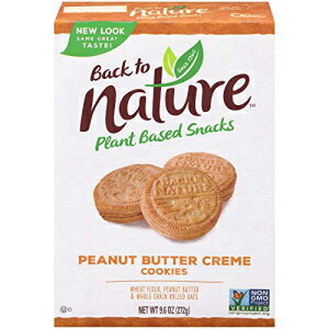 Back to Nature Cookies、非遺伝子組み換えピーナッツバタークリーム、9.6オンス Back to Nature Cookies, Non-GMO Peanut Butter Creme, 9.6 Ounce