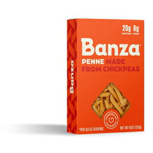 Banza Ђ悱pX^Ayl - Oet[̌NIȃpX^A^pNAYA`qg݊ - (6 pbN) Banza Chickpea Pasta, Penne - Gluten Free Healthy Pasta, High Protein, Lower Carb and Non-GMO - (Pack of