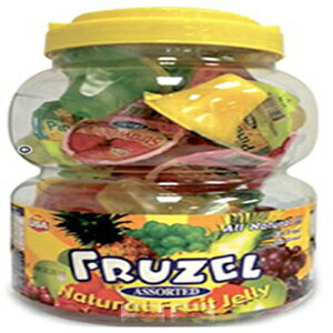 Fruzel アソート ナチュラル フルーツ ジュース ゼリー カップ 51 オンス Fruzel Assorted Natural Fruit Juice Jelly Cups 51 Ounces