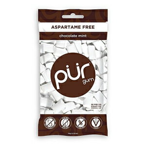 ガム PUR GUM、シュガーフリーガム。チョコミント 12個入り PUR GUM, Sugar Free Gum; Chocolate Mint - Pack of 12