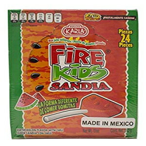 Fire Kids Sandia- チリグミ スイカ ロリポップ、24 個、メキシカン キャンディ Fire Kids Sandia- Chili Gummy Watermelon Lollipops, 24 pieces, Mexican Candy