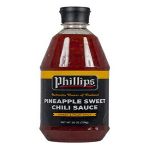 25IX̃pCibvXC[g`\[X ẼtBbvX V[t[h XgŎgpĂXNCY {g Pineapple Sweet Chili Sauce in a 25 oz. squeeze bottle used in Phillips Seafood Restaurants worldwide