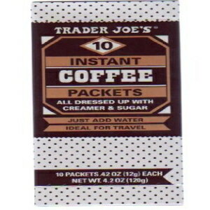 トレーダージョーズのインスタントコーヒーパケット入り。クリーマー＆シュガー（10包1箱） Trader Joe's Instant Coffee Packets w. Creamer & Sugar (10 packets, 1 box)