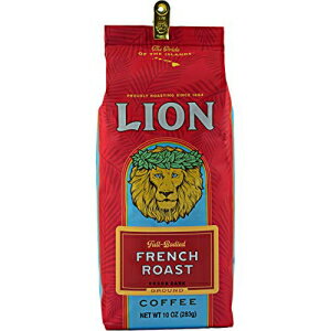 ライオンコーヒー ライオンコーヒー、フレンチロースト - 粉砕、10オンスバッグ Lion Coffee, French Roast - Ground, 10 Ounce Bag