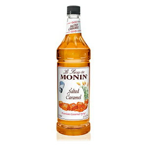 Monin - 塩キャラメルシロップ、天然フレーバー、モカ、ラテ、スムージー、シェイク、カクテルに最適、..