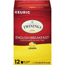 トワイニング イングリッシュ ブレックファスト レモン風味紅茶キューリグ K カップ ポッド (12 個) Twinings English Breakfast Lemon Flavoured Black Tea Keurig K-Cup Pods (12 Count)