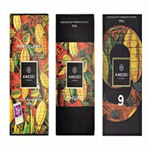 アメデイ ダーク チョコレート バー バンドル - ポーセラーナ チュアオ シグネチャー 9 が含まれます (3 パック) Amedei Dark Chocolate Bar Bundle- Includes Porcelana, Chuao and Signature 9 (3-pack)