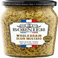 BORNIER全粒マスタード、7.4オンス Wholegrain, BORNIER Wholegrain Dijon Mustard, 7.4 Ounce