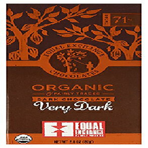 Equal Exchange オーガニックベリーダークチョコレートバー、2.8オンス (12個パック) Equal Exchange Organic Very Dark Chocolate Bars, 2.8 Ounce (Pack of 12)