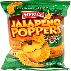 Herr's - ハラペーニョ ポッパー チーズ カール、42 袋パック Herr's - JALAPENO POPPER CHEESE CURLS, Pack of 42 bags