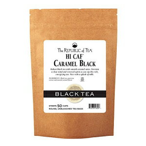 The Republic of Tea HiCAF キャラメル紅茶 ティーバッグ 50袋 濃厚高カフェインプレミアム紅茶 The Republic of Tea HiCAF Caramel Black Tea, 50 Tea Bags, Rich High-Caffeine Premium Black Tea