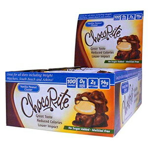 ChocoRite - 高タンパク質ダイエットバー バニラピーナッツクラスター 低カロリー 低脂肪 低糖質 (16本/箱) ChocoRite - High Protein Diet Bar Vanilla Peanut Clusters Low Calorie, Low Fat, Low Sugar ( 16/Box )