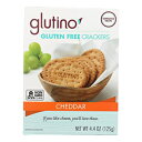 Glutino `F_[ NbJ[A125 O - 6 pbN Glutino Cheddar Cracker, 125 gram - Pack of 6