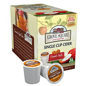 Grove スクエア サイダー シングル サーブ カップ、キャラメル アップル、24 個 (1 個パック) Grove Square Cider Single Serve Cups, Caramel Apple, 24 Count (Pack of 1)