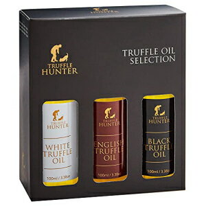 TruffleHunter - イングリッシュ、ブラック＆ホワイト トリュフ オイル セット - 3.38 オンス x 3 TruffleHunter - English, Black & White Truffle Oil Set - 3.38 Oz x 3