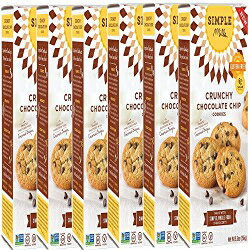 Simple Mills Crunchy Cookies、チョコレートチップ、5.5オンス、6カウント Simple Mills Crunchy Cookies, Chocolate Chip, 5.5 oz, 6 count