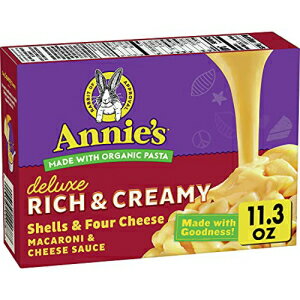 ˡ ǥå å & ꡼ߡ  & ե  ޥ & 11.3  Annie's Deluxe Rich & Creamy Shells & Four Cheese Macaroni & Cheese Sauce, 11.3 oz