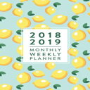 洋書 2018 2019 Monthly Weekly Planner: Blue Lemons, July 2018 - December 2019, 6” x 9” (2018 2019 18-Month Daily Weekly Monthly Planner, Organizer, Agenda and Calendar)