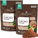 楽天GlomarketNavitas Organics カカオパウダー、16 オンス バッグ （2 個パック） — オーガニック、非遺伝子組み換え、フェアトレード、グルテンフリー （19-002） Navitas Organics Cacao Powder, 16 oz. Bags （Pack of 2） — Organic, Non-GMO, Fair Tra