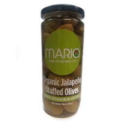 Mario Camacho Foods オーガニック オリーブの詰め物、ハラペーニョの詰め物、10 オンス Mario Camacho Foods Organic Stuffed Olives, Jalapeno Stuffed, 10 Ounce