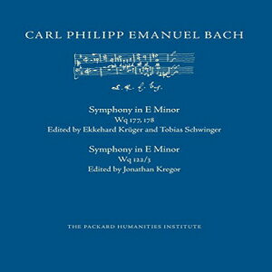 ν Paperback, Symphony in E Minor, Wq 177-178 (CPEB:CW Offprints) (Volume 26)