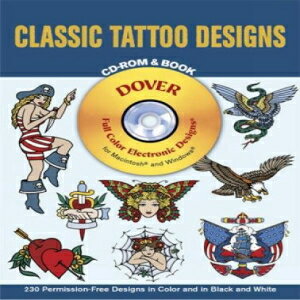 洋書 Classic Tattoo Designs CD-ROM and Book (Dover Electronic Clip Art)