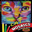 洋書 Paperback, Cat Square Mosaics Coloring Book: Colorful Animals Coloring Pages Color by Number Puzzle(3)