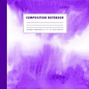 m Paperback, Composition Notebook: Violet Purple Watercolor Ombre Cover | Wide Ruled