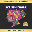 洋書 Paperback, WOMAN FACES COLORING BOOK: Art Therapy for Adults Relieving Animal...