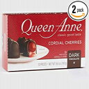 Queen Anne, Cherry Cordials, Dark Chocolate, 10 Pieces, 6.6oz Box (Pack of 2)