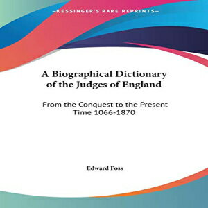 ν Paperback, A Biographical Dictionary of the Judges of England: From the Conquest to the Present Time 1066-1870