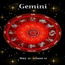 洋書 2019 Zodiac Weekly Planner - Gemini May 22 - June 21: Red Zodiac Wheel on Black Starry Background - 14 Weekly Month Planner Journal