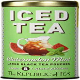 The Republic of Tea - スイカ ミント ブラック アイス ティー、大きなポーチ 8 個 The Republic of Tea - Watermelon Mint Black Iced Tea, 8 Large Pouches