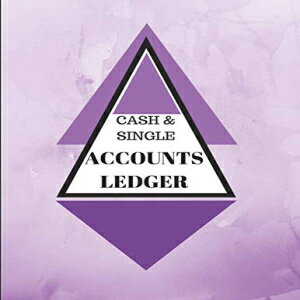 洋書 Cash & Single Accounts Ledger: Purple - accounts bookkeeping log book for small business or self-employed (Accounts Ledger - Diamond)