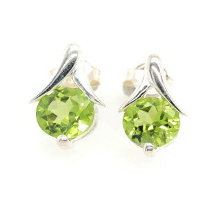 i`2ctyhbg925\bhX^[OVo[CO11mm Natural Rocks by Kala Natural 2ct Peridot 925 Solid Sterling Silver Earrings 11mm