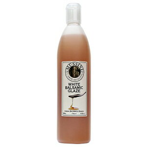 ムッシーニのイタリアの天然フレーバーホワイトバルサミコグレーズ、16.9オンス Italian Natural Flavored White Balsamic Glaze from Mussini, 16.9 Ounces