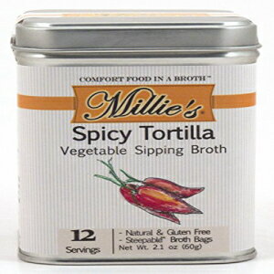 楽天GlomarketMillie's オールナチュラル オーガニック グルテンフリー ベジタブル シッピング ブロス 12 ティーバッグ スパイシー トルティーヤ Millie’s All Natural Organic Gluten-Free Vegetable Sipping Broth 12 Tea Bags Spicy Tortilla