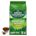 Green Mountain Coffee Roasters ブレックファストブレンド、挽いたコーヒー、ライトロースト、袋入り 18 オンス Green Mountain Coffee Roasters Breakfast Blend, Ground Coffee, Light Roast, Bagged 18 oz
