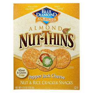 ブルー ダイヤモンド ナッツ シンズ ペッパージャック チーズ クラッカー (12x4.25 オンス) Blue Diamond Nut Thins Pepperjack Cheese Crackers (12x4.25Oz )