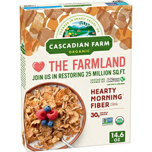 Cascadian Farm オーガニックシリアル、ボリュームたっぷりのモーニングファイバー、14.6 オンス (10 個パック) Cascadian Farm Organic Cereal, Hearty Morning Fiber, 14.6 oz (Pack of 10)