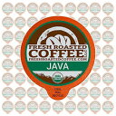 フレッシュローストコーヒーLLC、オーガニックジャワタマンダダーコーヒーポッド、ミディアムロースト、レインフォレストアライアンス認定、USDAオーガニック、1.0および2.0シングルサーブ醸造所と互換性のあるカプセル、72カウント Fresh Roasted Coffee LLC, Organic