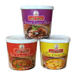 Mae Ploy ^CJ[bhApiACG[y[XgAoGeBpbN 14 IX (3 pbN) Mae Ploy Thai Curry Red, Panang and Yellow Paste, Variety Pack 14 oz (Pack of 3)