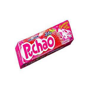 Uha Puchao, 日本のグミとソフトキャンディ、イチゴ、1.76 オンス (5 個パック) Uha Puchao, Japanese Gummy and Soft Candy, Strawberry, 1.76 oz (Pack of 5)