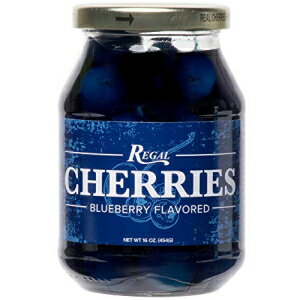 リーガル 16オンス ダークブルーのマラスキーノチェリー（茎付き） Regal 16 oz. Dark Blue Maraschino Cherries with Stems