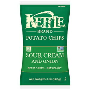 Kettle Brand ポテトチップス、サワークリーム＆オニオン、5 オンス (15 個パック) Kettle Brand Potato Chips, Sour Cream and Onion, 5 Ounce (Pack of 15)