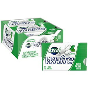 エクセル ホワイトシュガーフリーガム スペアミント 12個入 Excel White Sugar-Free Gum, Spearmint, 12 Count